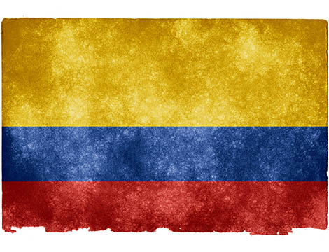  Colombia Grunge Flag