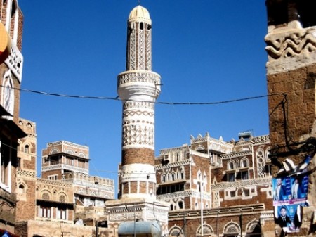 A minaret in Sana'a