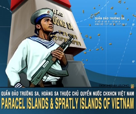 Propaganda poster for Vietnam's maritime claim over the Paracel and Spratly Islands